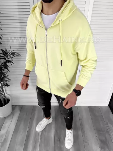 Hanorac barbati slim fit galben K109 87-4.1